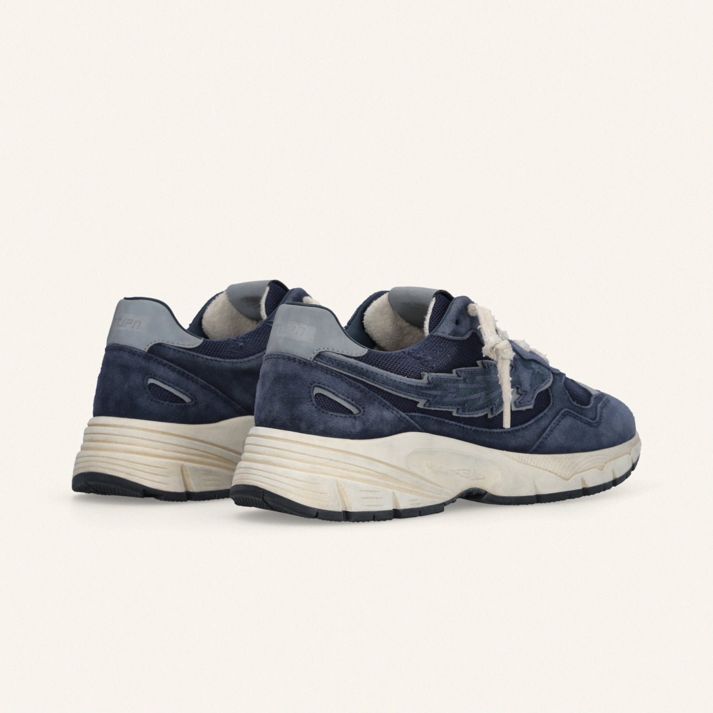 Entjpn Run Rocket running sneakers in dark blue suede and mesh