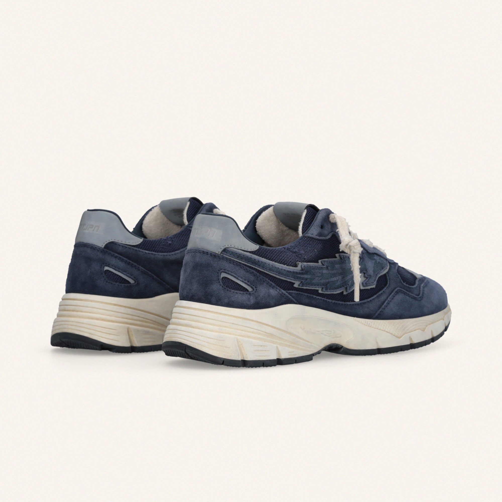 Entjpn Run Rocket running sneakers in dark blue suede and mesh