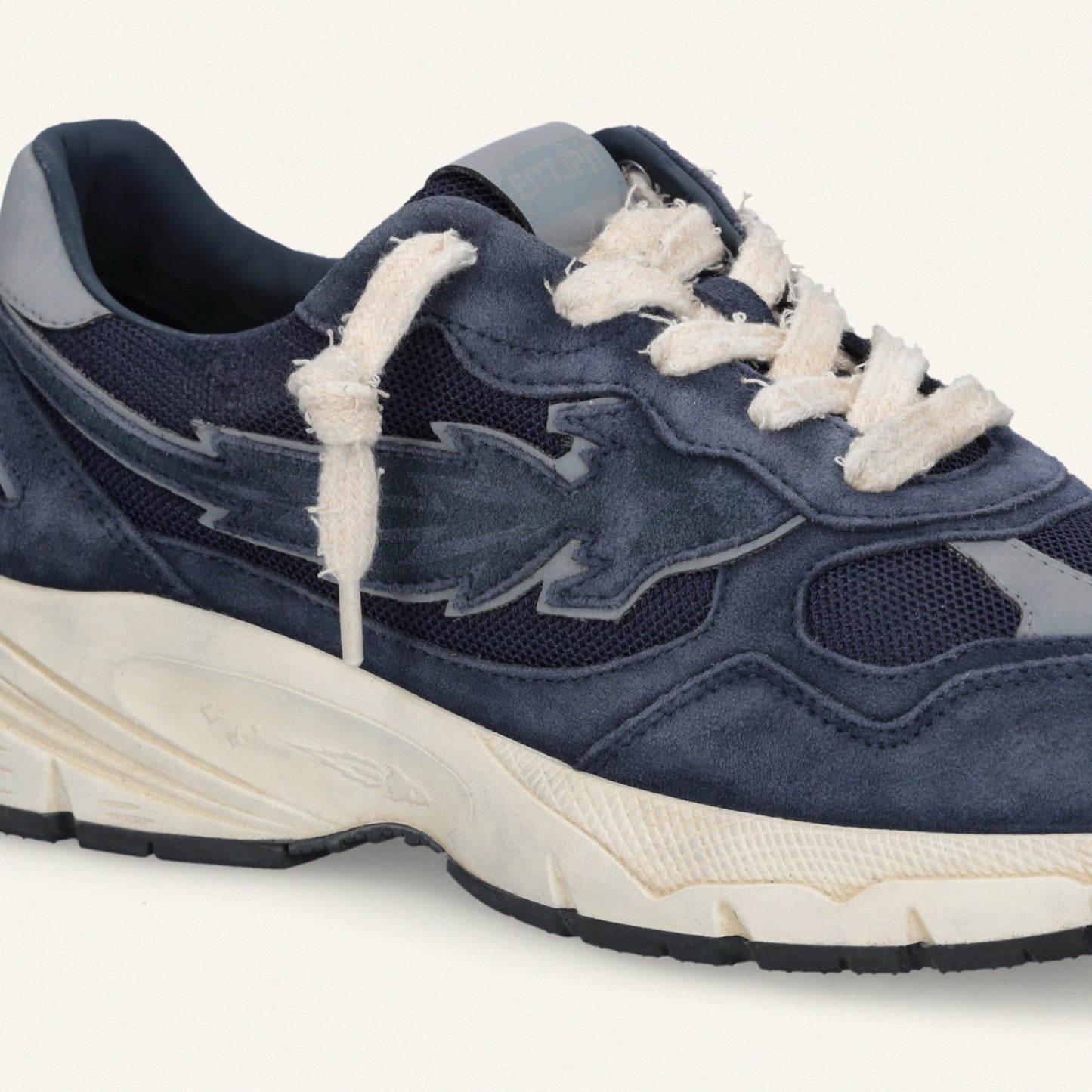 Entjpn Run Rocket running sneakers in dark blue suede and mesh