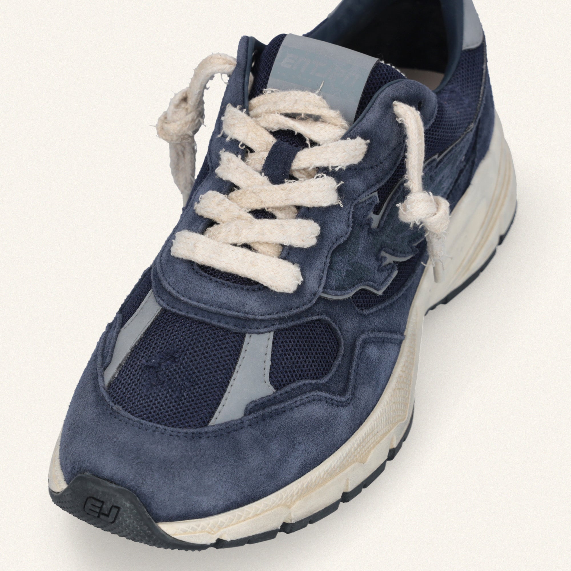 Entjpn Run Rocket running sneakers in dark blue suede and mesh