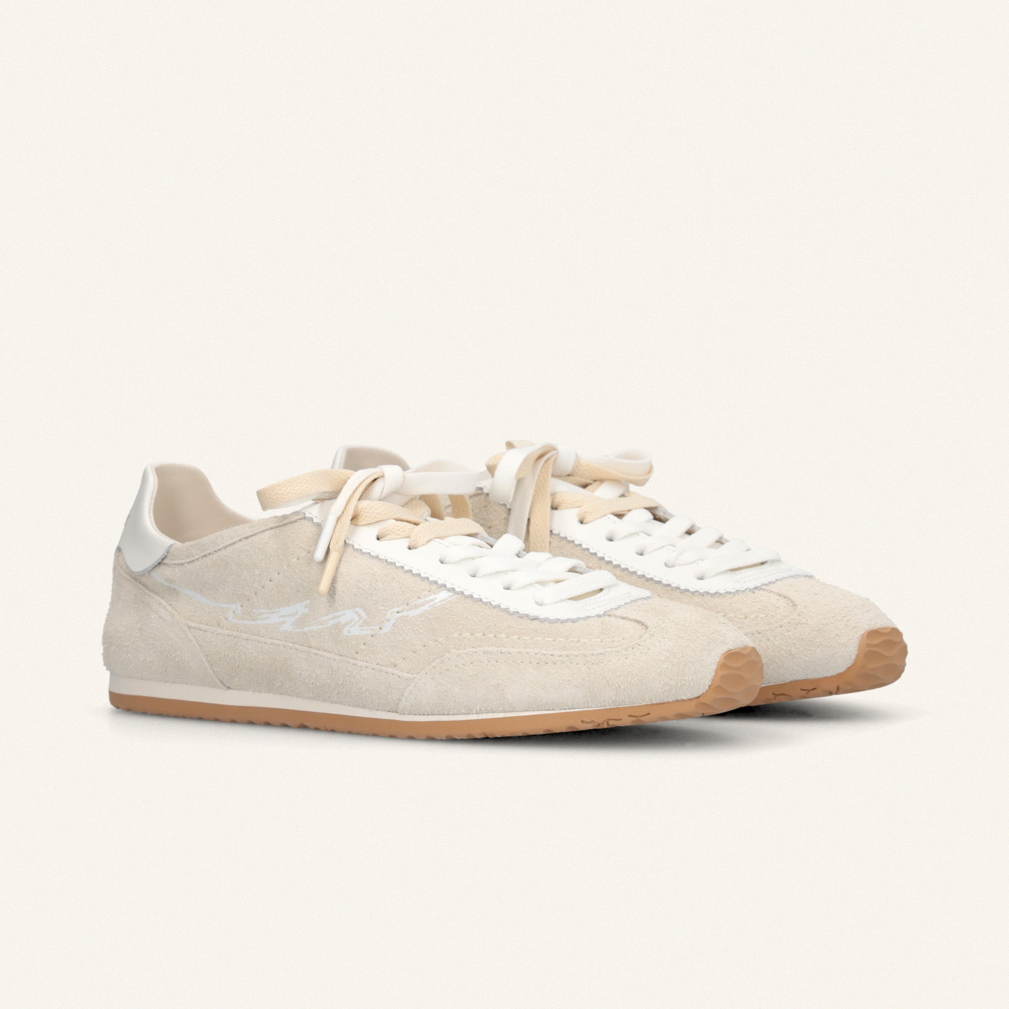 ENTJPN 61 - sneakers in pelle scamosciata sabbia