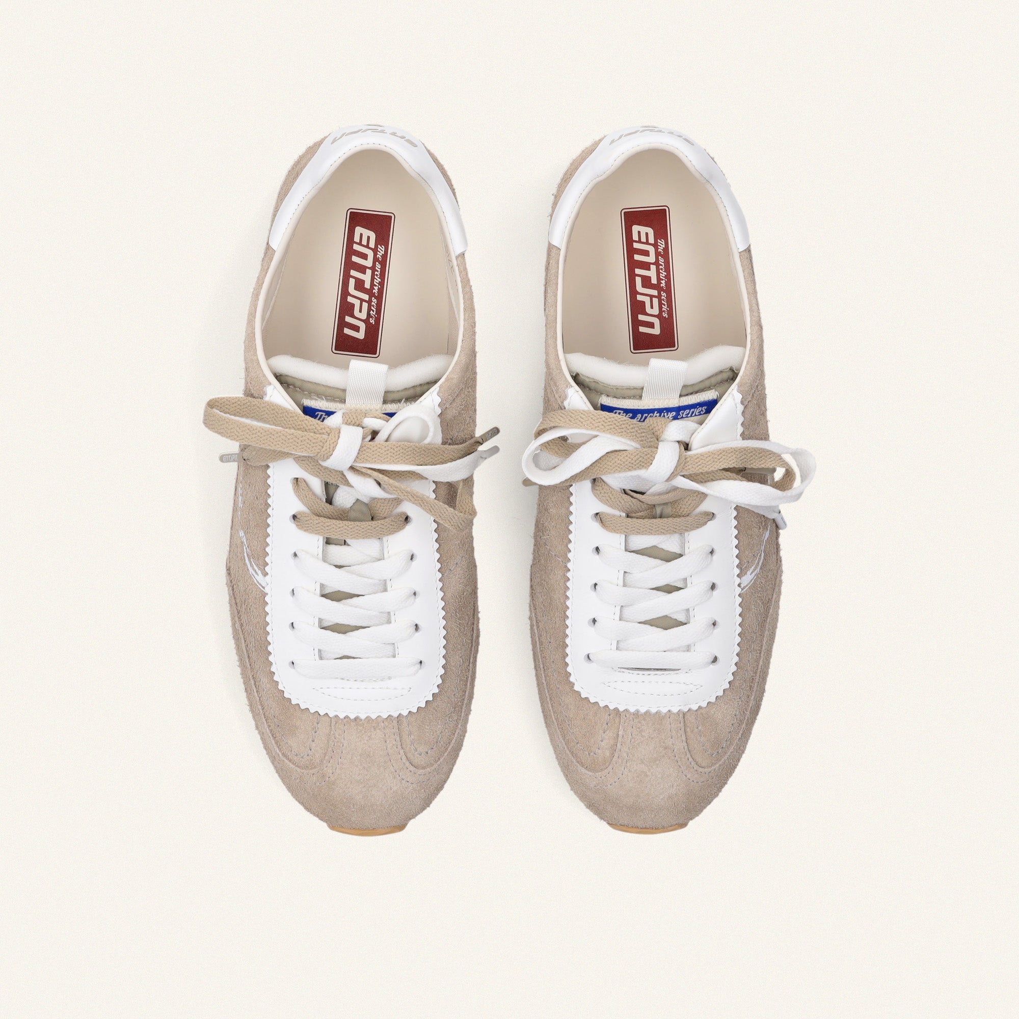 ENTJPN 61 – stone brown suede sneakers