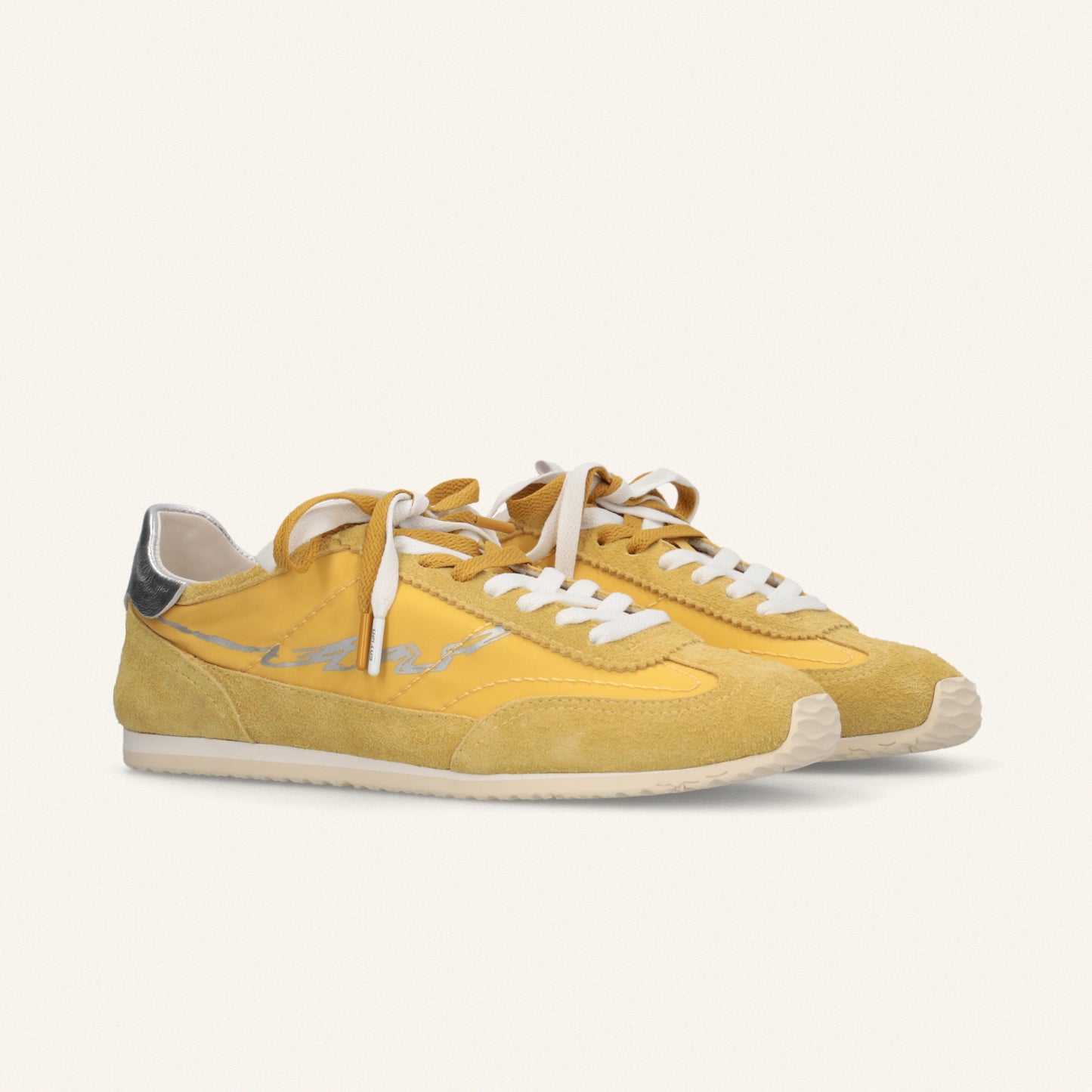 ENTJPN 61 – yellow suede and nylon sneakers