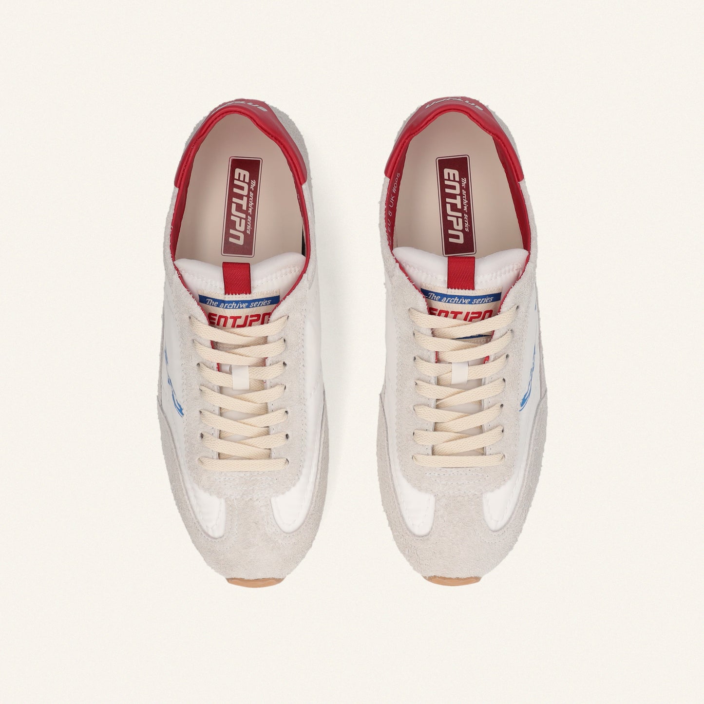 ENTJPN 61 – white suede and nylon sneakers