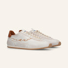 ENTJPN 61 – white leather sneakers with cognac details