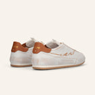 ENTJPN 61 – white leather sneakers with cognac details