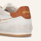 ENTJPN 61 – white leather sneakers with cognac details