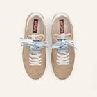 ENTJPN 61 – beige sneakers in suede leather and raffia