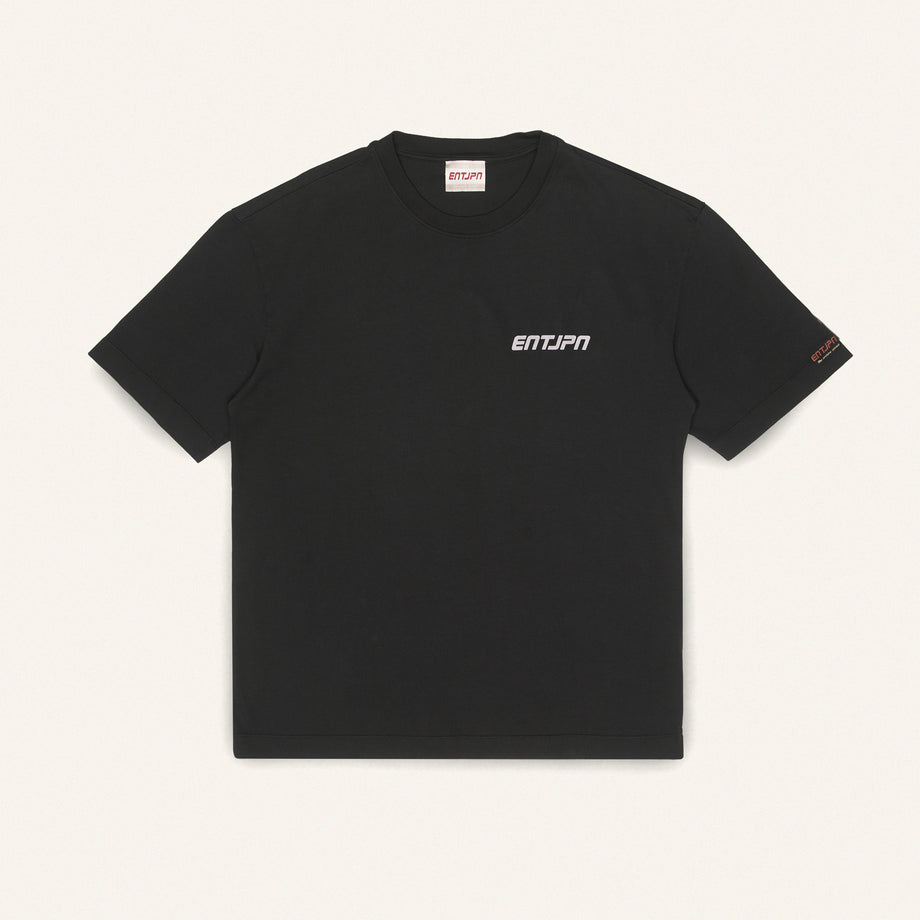 T-shirt in cotone nero con stampa 'Supermarket'