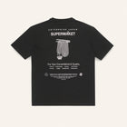 T-shirt in cotone nero con stampa 'Supermarket'