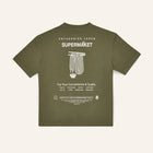 T-shirt in cotone color military con stampa 'Supermarket'