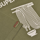 T-shirt in cotone color military con stampa 'Supermarket'