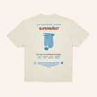 T-shirt in cotone color burro con stampa 'Supermarket'