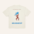 T-shirt in cotone con stampa 'Where Lightness Meets Craft'
