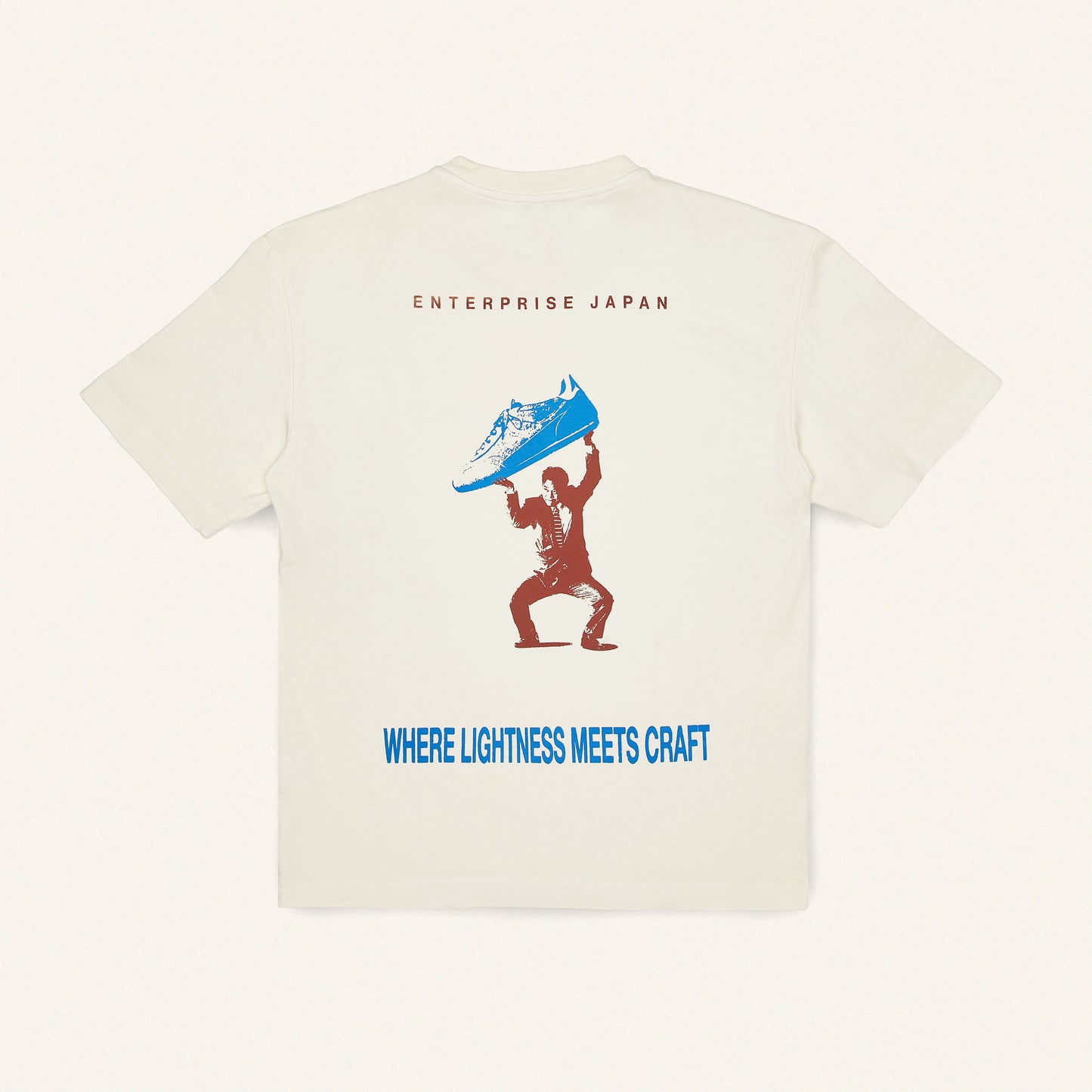 T-shirt in cotone con stampa 'Where Lightness Meets Craft'
