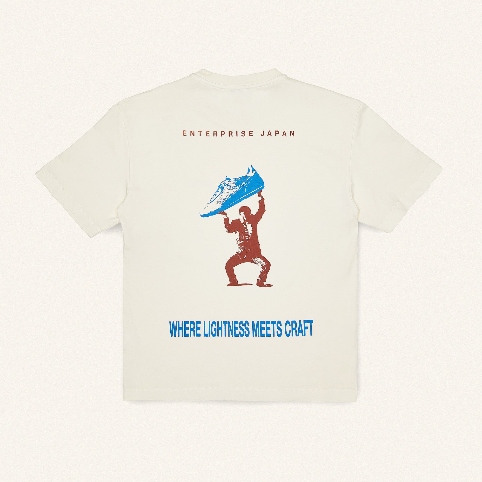 T-shirt in cotone con stampa 'Where Lightness Meets Craft'