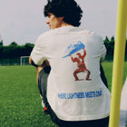 T-shirt in cotone con stampa 'Where Lightness Meets Craft'
