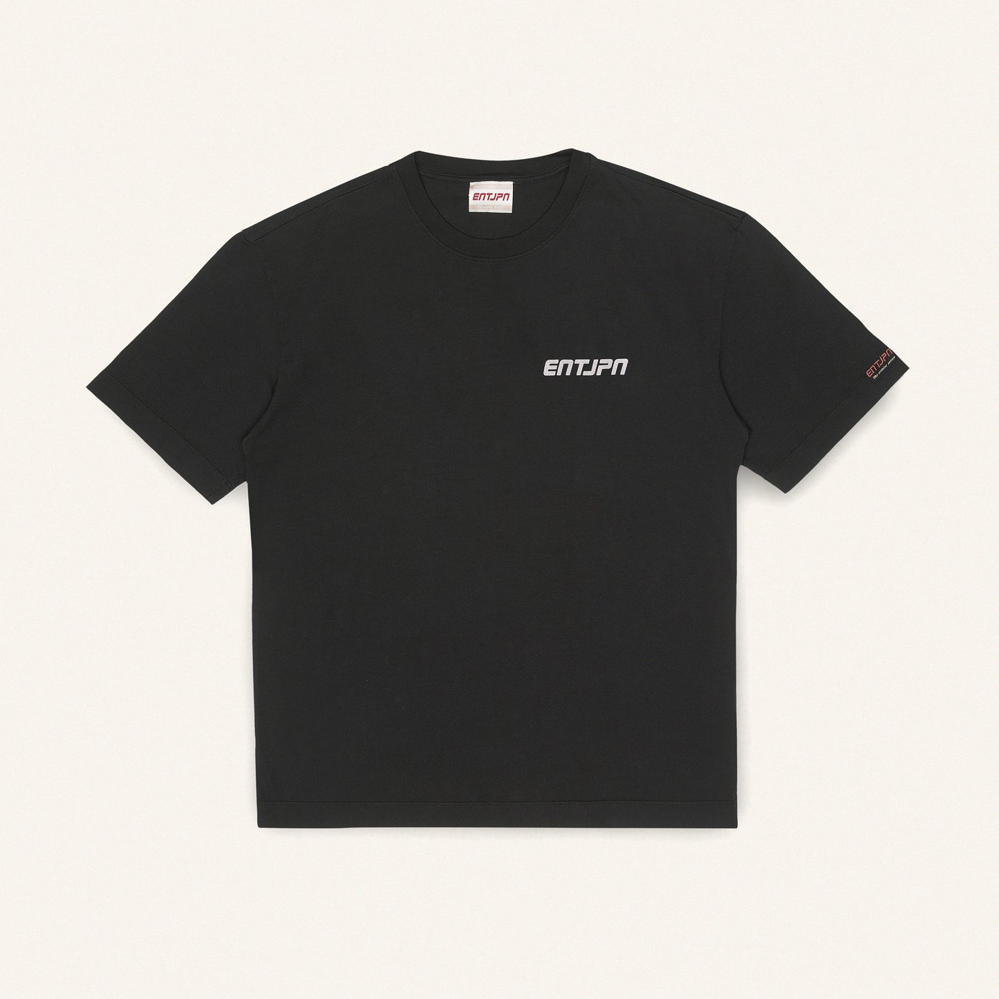 Black cotton T-shirt with “Enterprise Japan Market” print