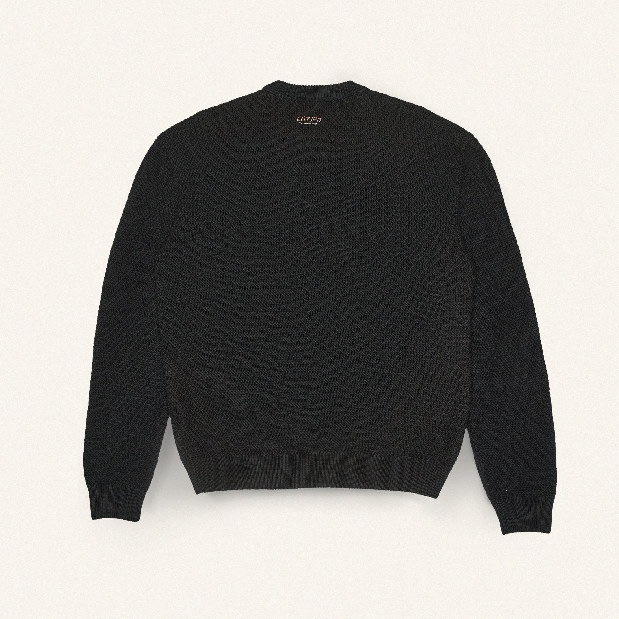 トップス Discovered cotton born knit ENTJPN textured cotton knit sweater in black – Enterprise Japan