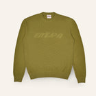 Maglione in cotone color military con logo ENTJPN