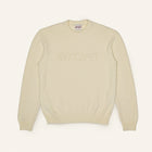Maglione in cotone color burro con logo ENTJPN