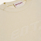 Maglione in cotone color burro con logo ENTJPN