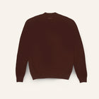 Maglione in cotone color moka con logo ENTJPN
