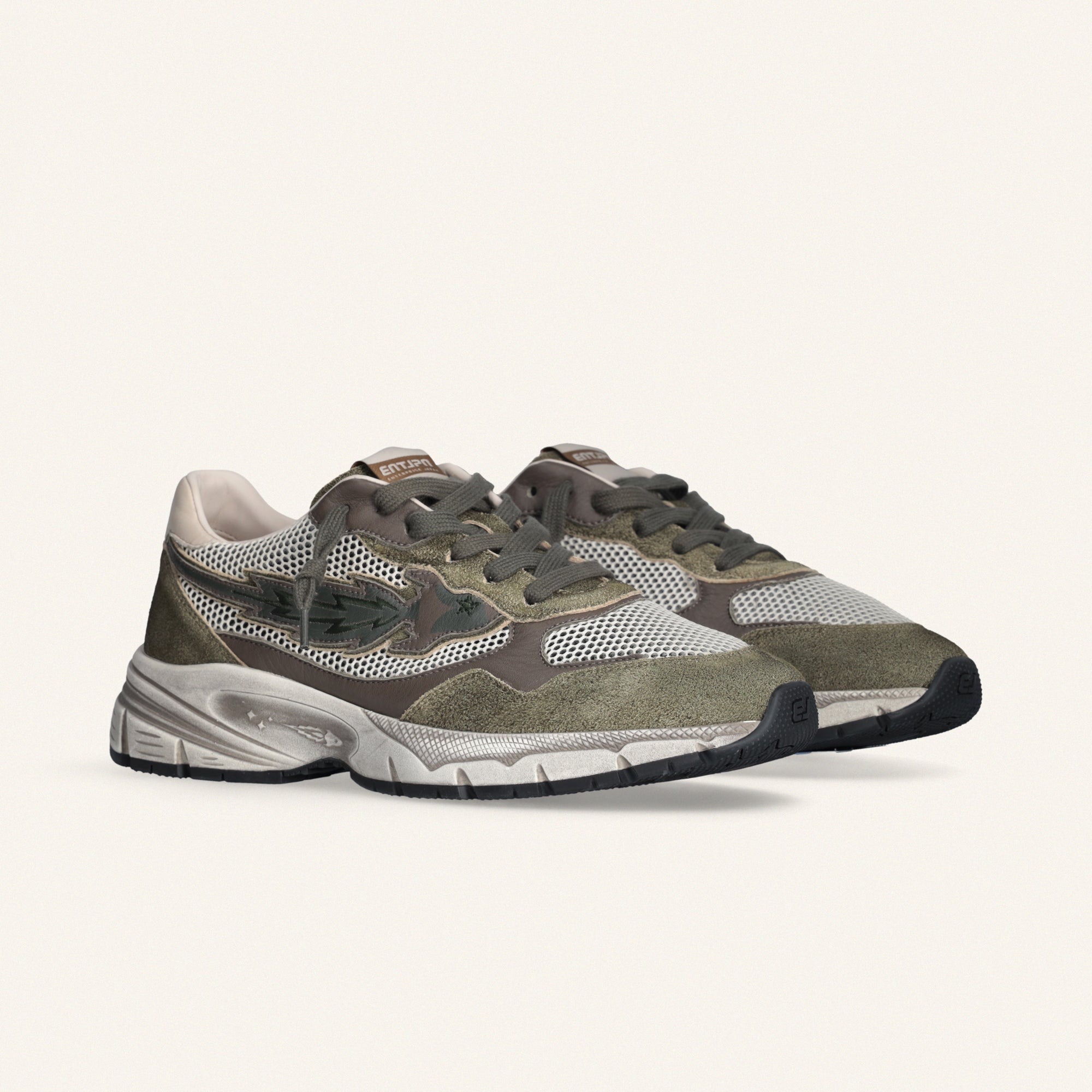 Entjpn Run Rocket - sneakers running man verde militare