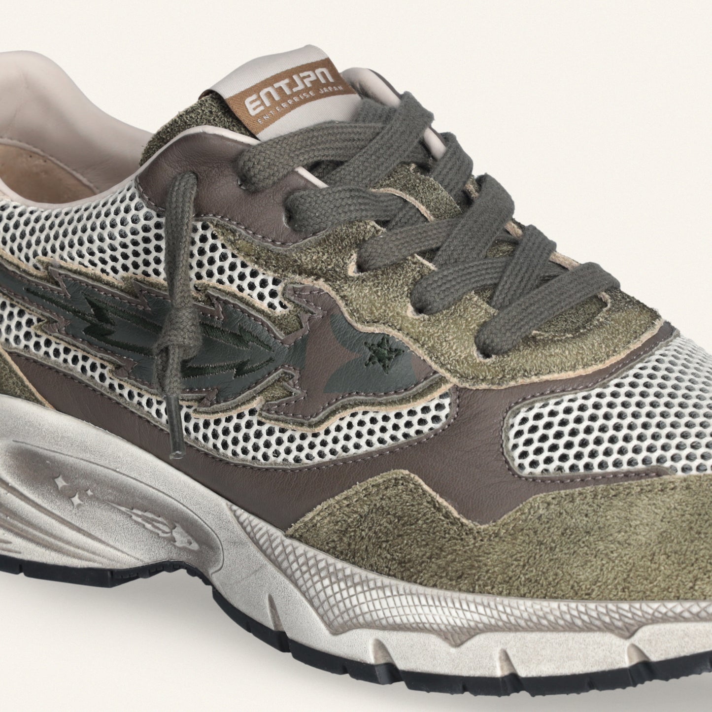 Entjpn Run Rocket - sneakers running man verde militare