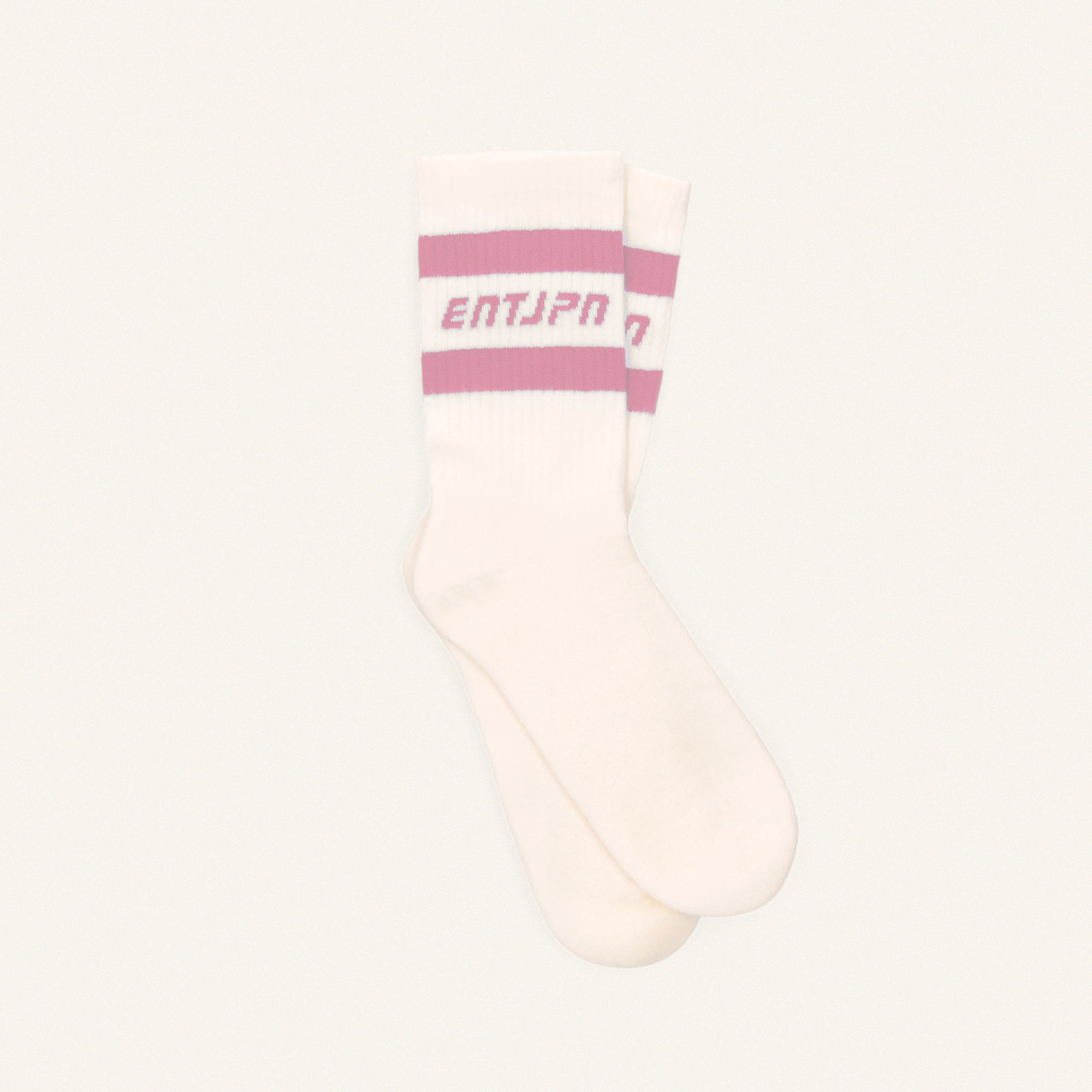 Calzini con logo ENTJPN e stripes rosa