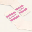 Calzini con logo ENTJPN e stripes rosa