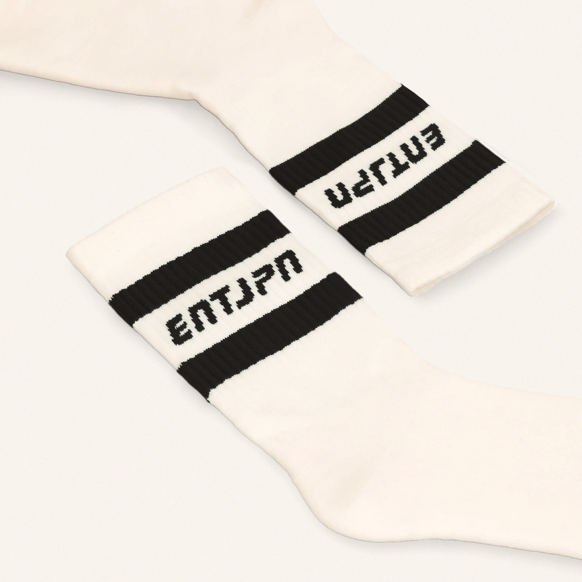 Calzini con logo ENTJPN e stripes nere