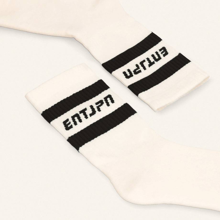 Calzini con logo ENTJPN e stripes nere