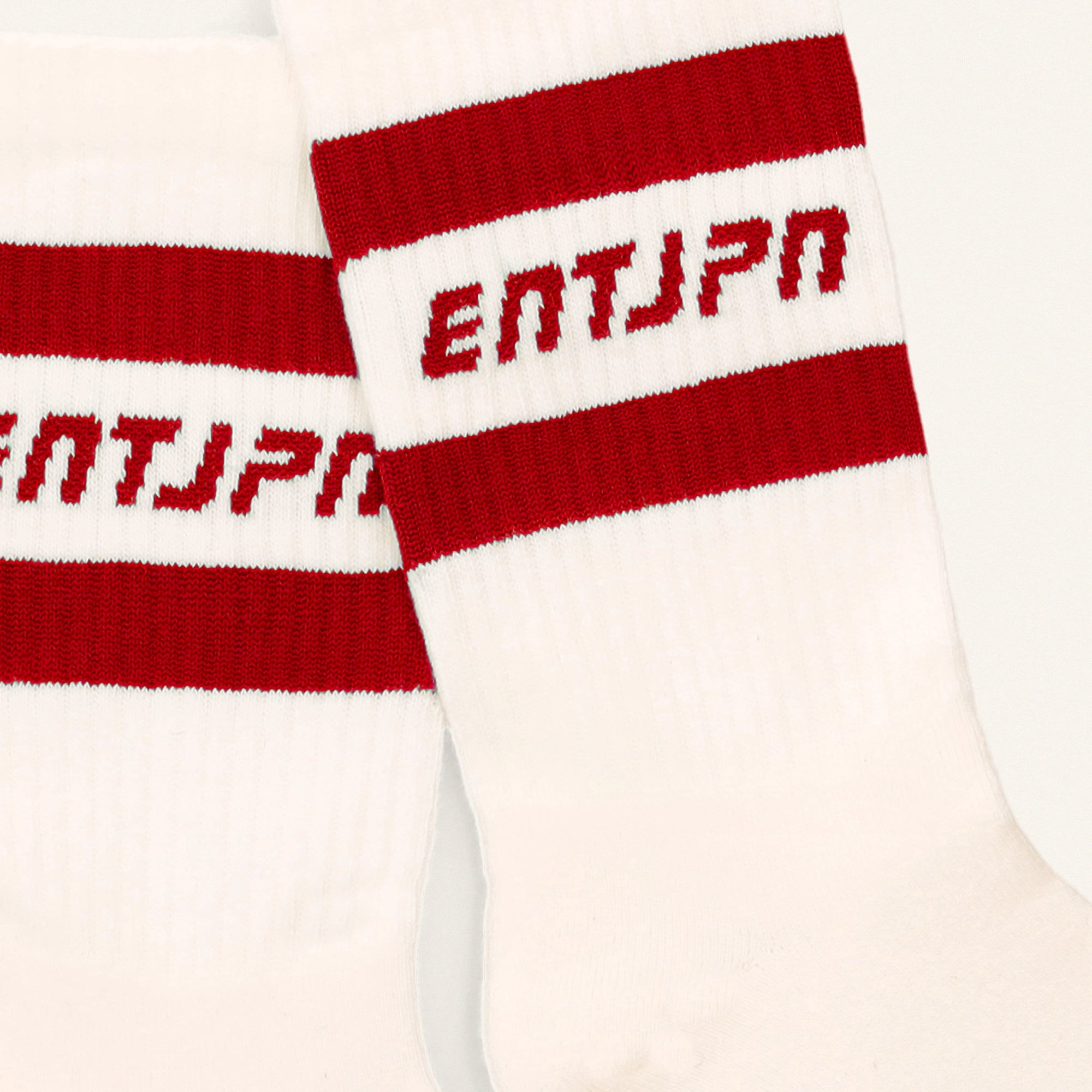 Calzini con logo ENTJPN e stripes rosse