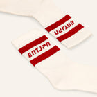 Calzini con logo ENTJPN e stripes rosse