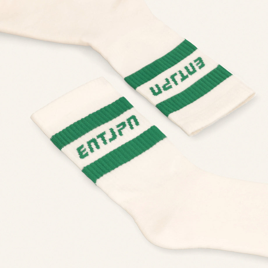 Calzini con logo ENTJPN e stripes color menta