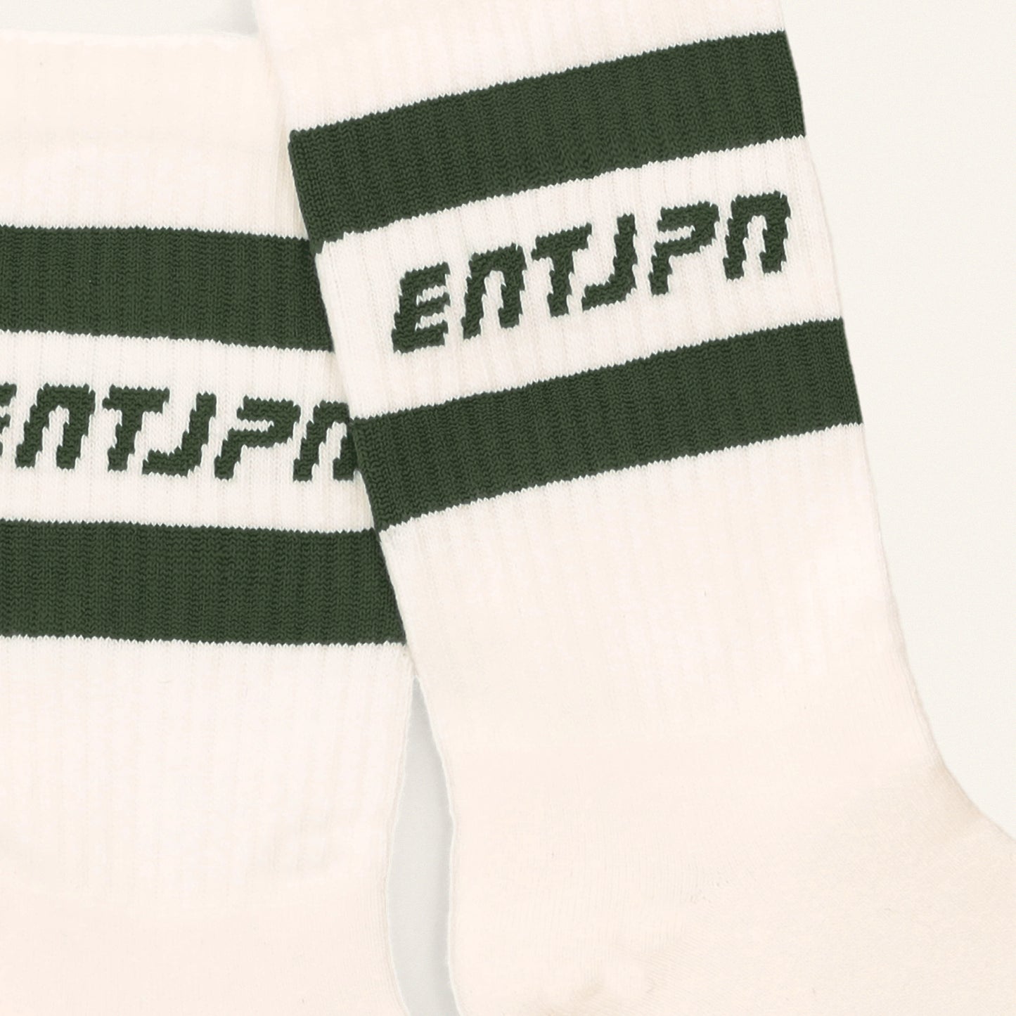 Calzini con logo ENTJPN e stripes color military