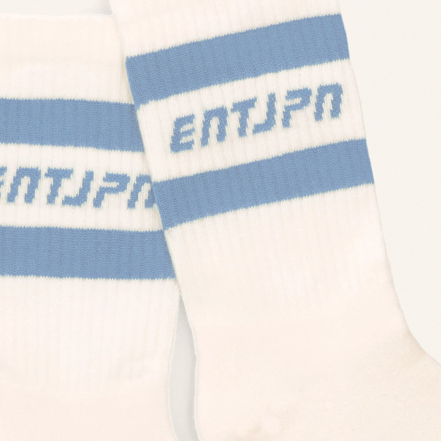 Calzini con logo ENTJPN e stripes azzurre