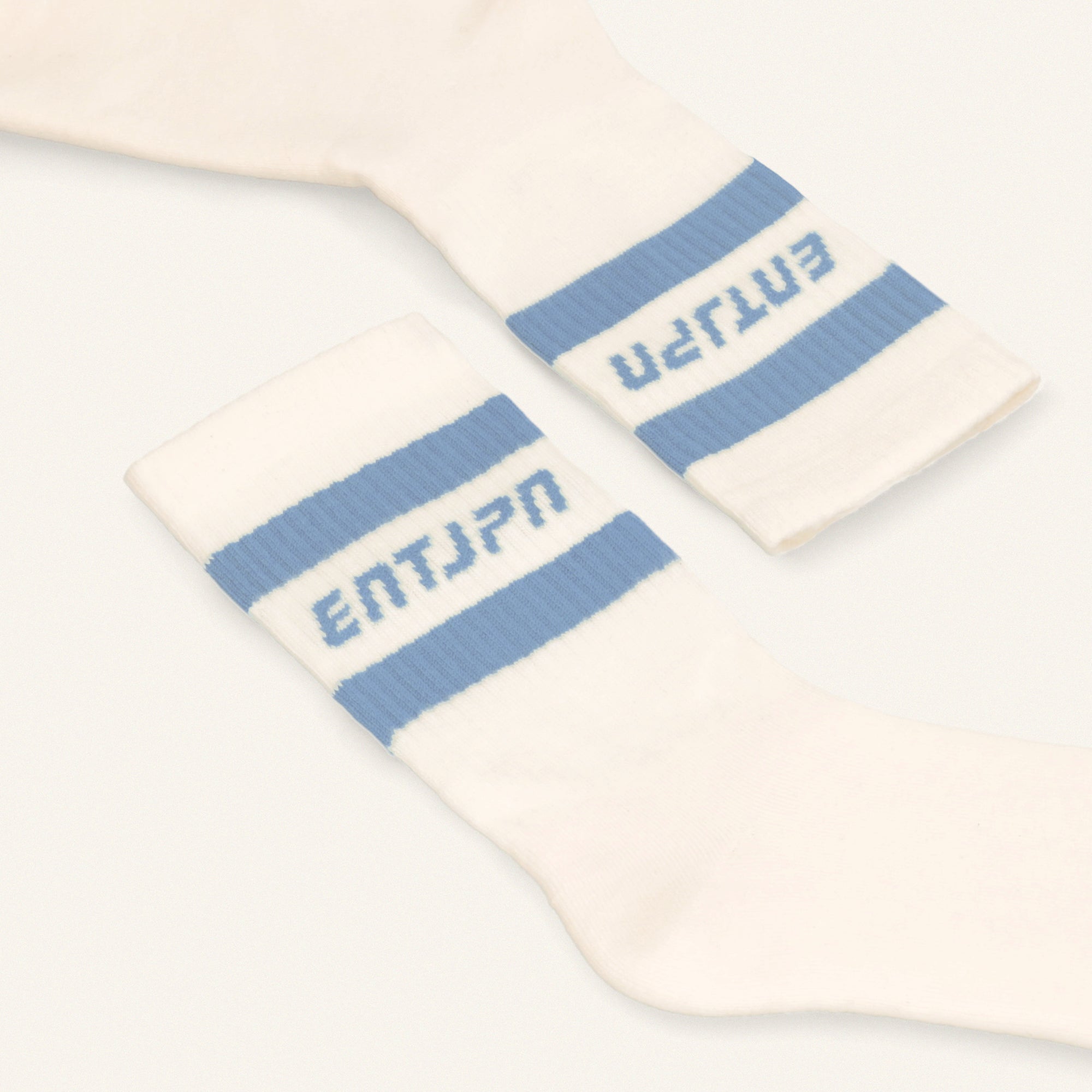 Calzini con logo ENTJPN e stripes azzurre