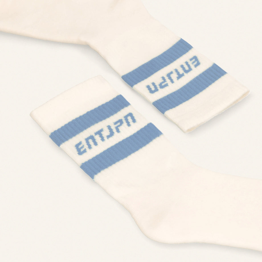 Calzini con logo ENTJPN e stripes azzurre