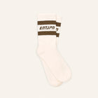 Calzini con logo ENTJPN e stripes marroni