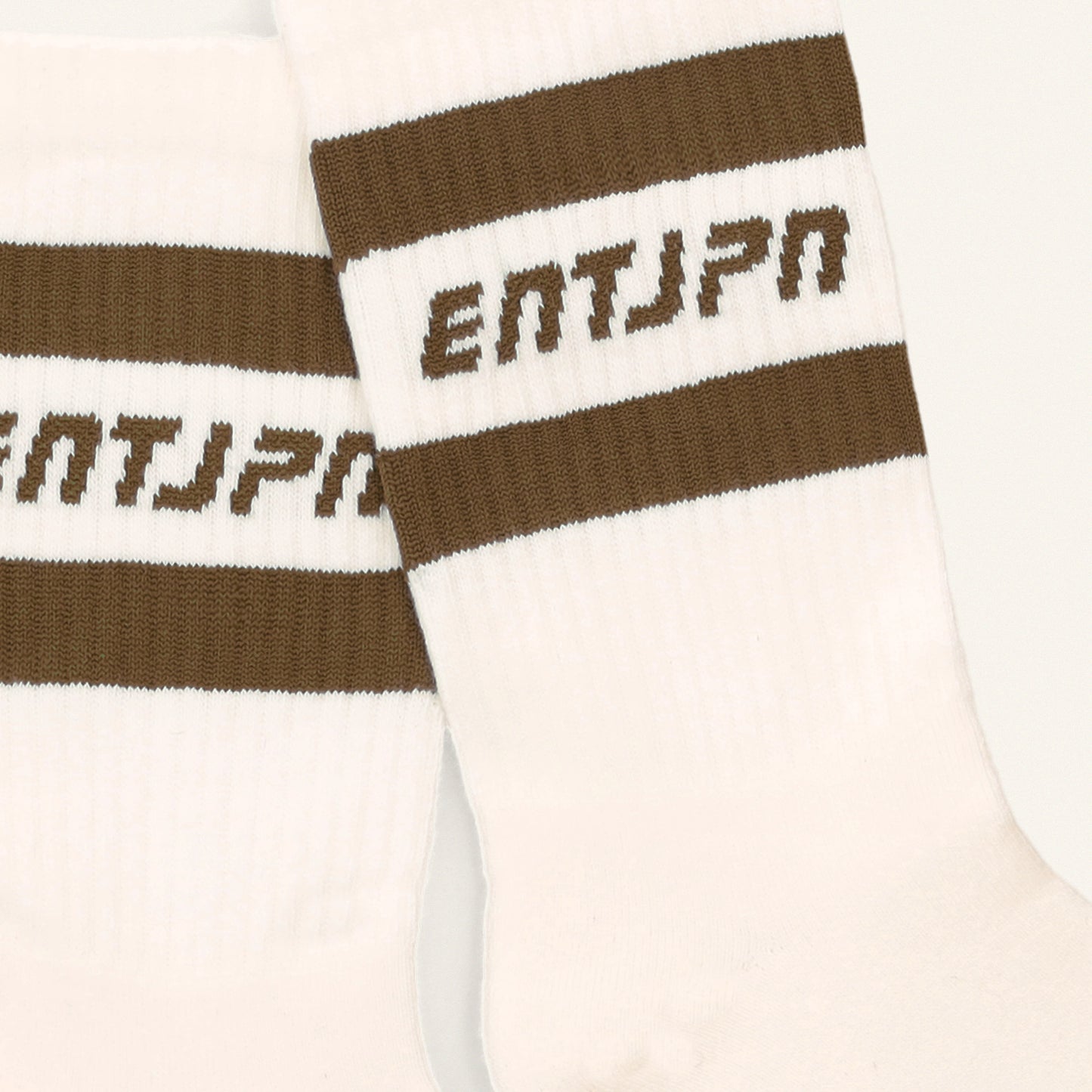 Calzini con logo ENTJPN e stripes marroni