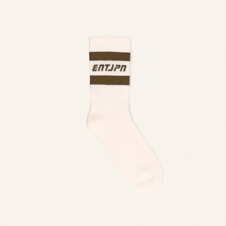 Calzini con logo ENTJPN e stripes marroni image