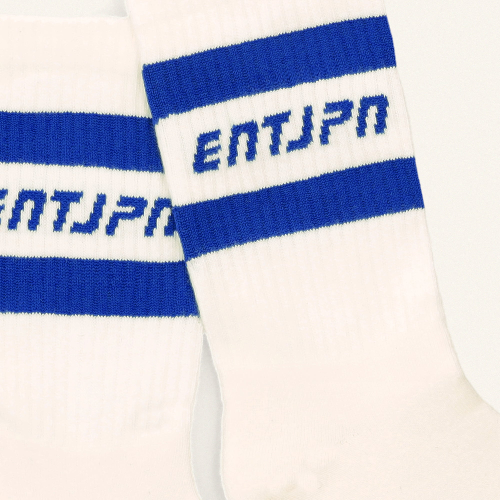 Calzini con logo ENTJPN e stripes color royal blue