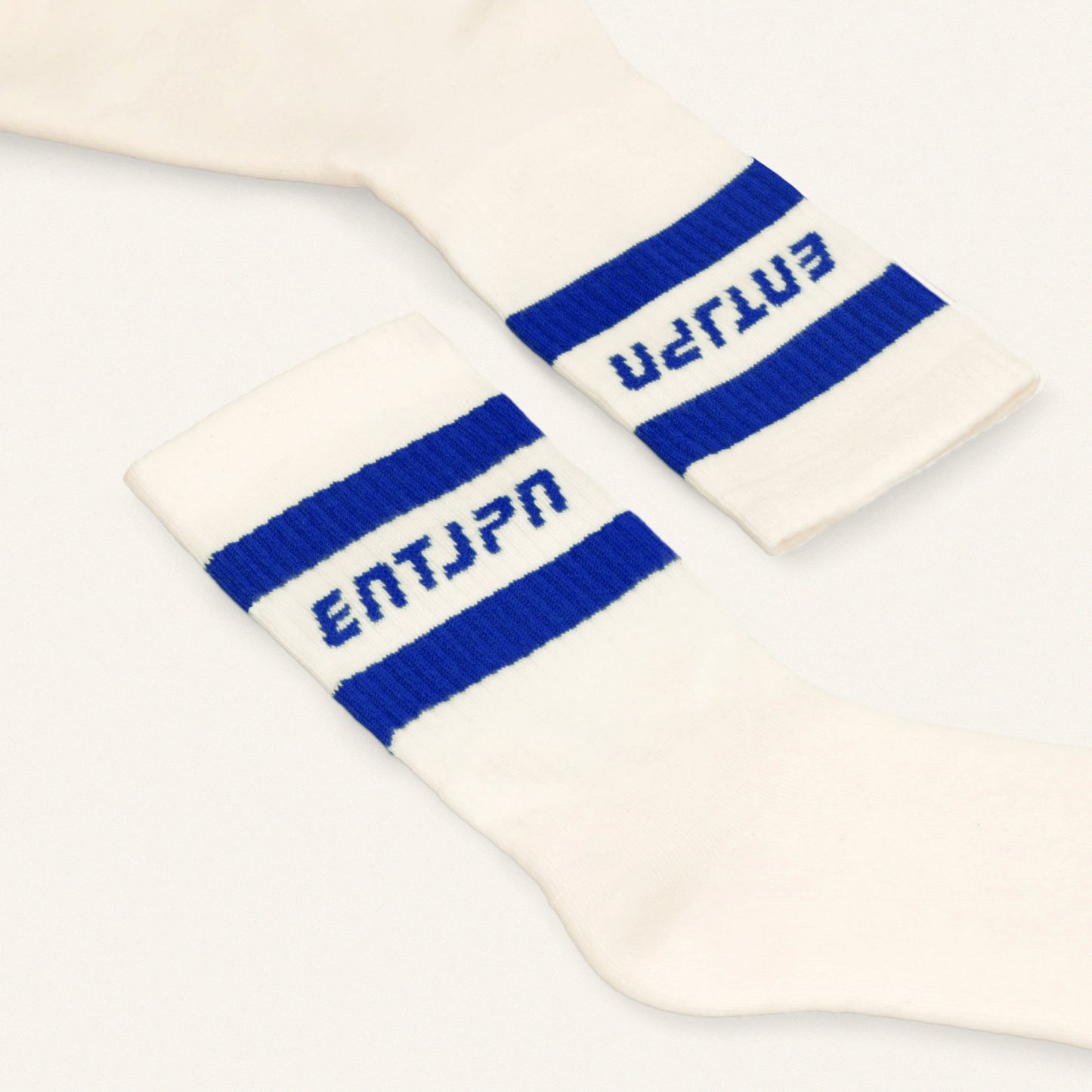 Calzini con logo ENTJPN e stripes color royal blue