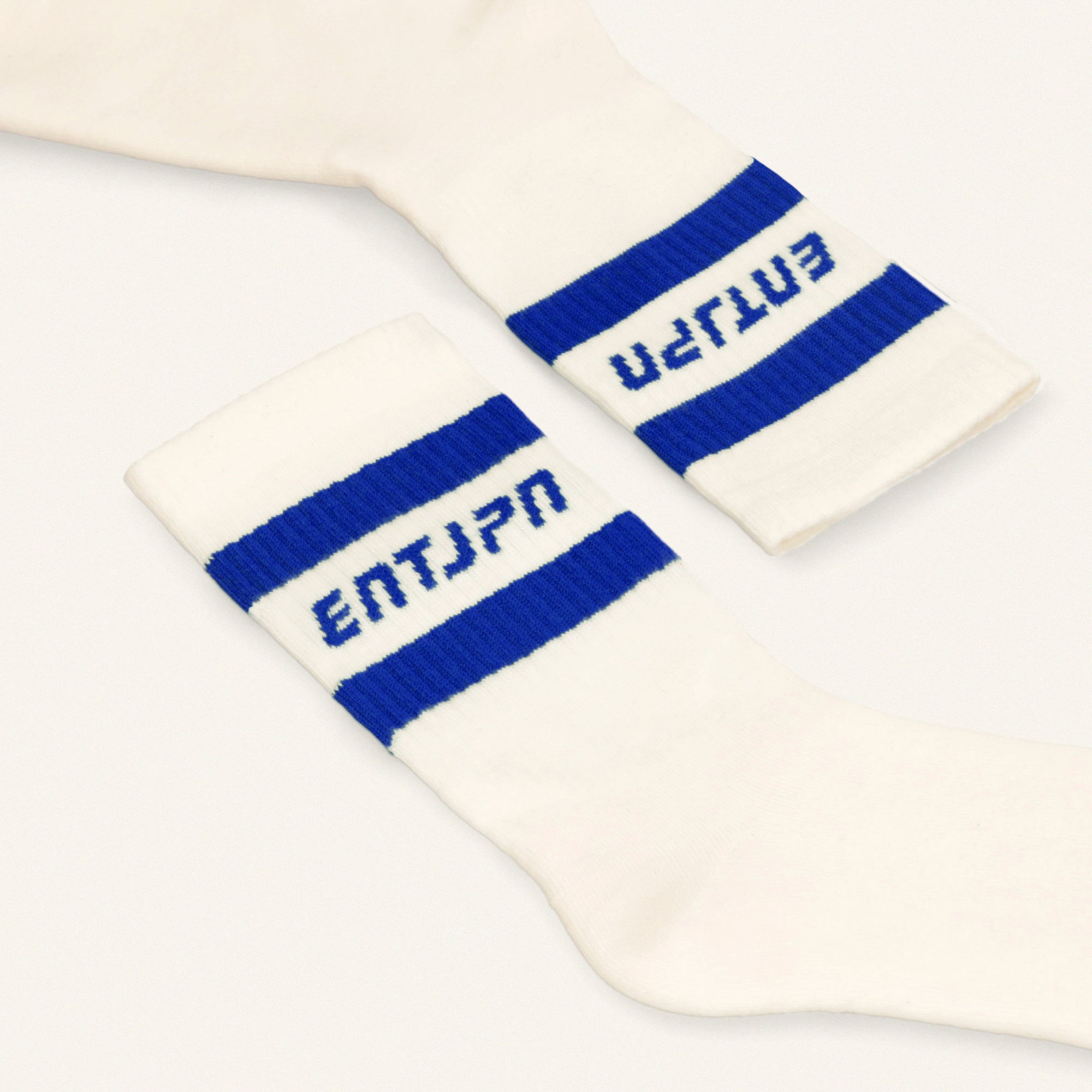 Calzini con logo ENTJPN e stripes color royal blue