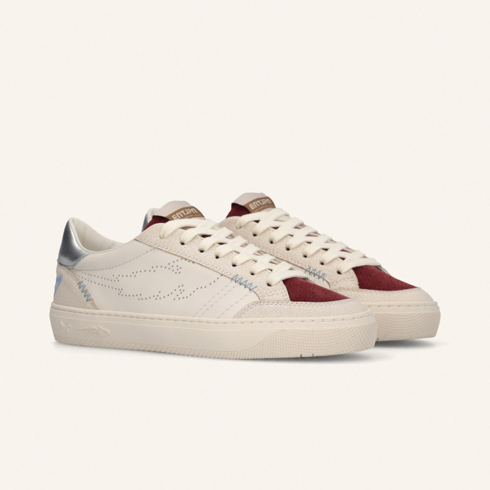 Entjpn Jupiter Rocket - sneakers in pelle con inserti wine
