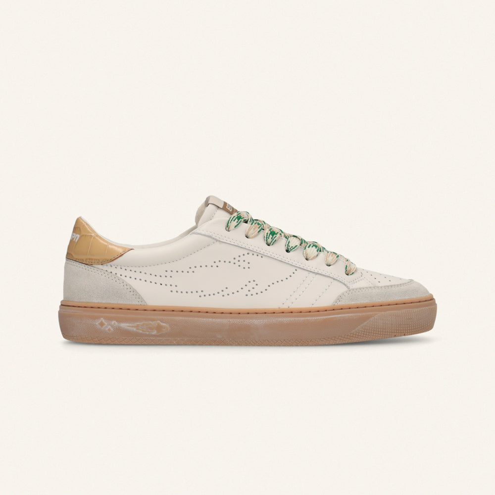 Entjpn Jupiter Rocket - sneakers in pelle con talloncino bicolor stampa cocco