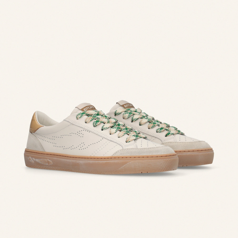 Entjpn Jupiter Rocket - sneakers in pelle con talloncino bicolor stampa cocco
