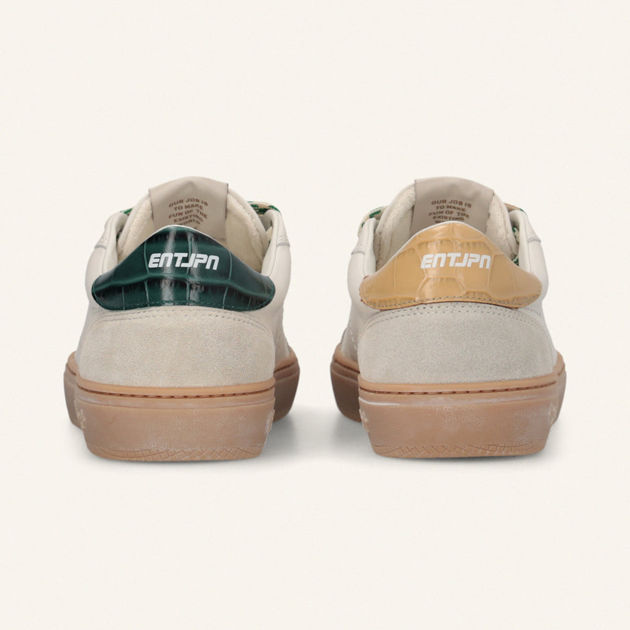 ENTJPN Jupiter Rocket – Leather Sneakers with Two-Tone Heel Tab